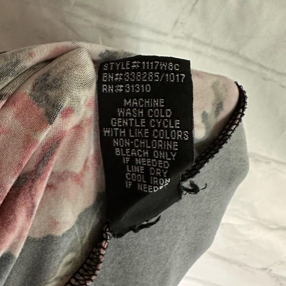 By & By Black and Pink Floral Mini Dress, Medium, Pre-owned - Picture 7 of 7